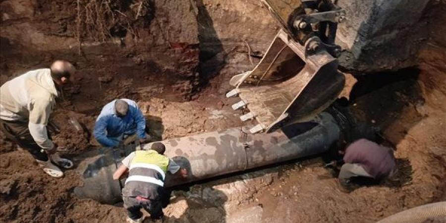 انتهاء إصلاح خط مياه رئيسي في أبو حماد بالشرقية